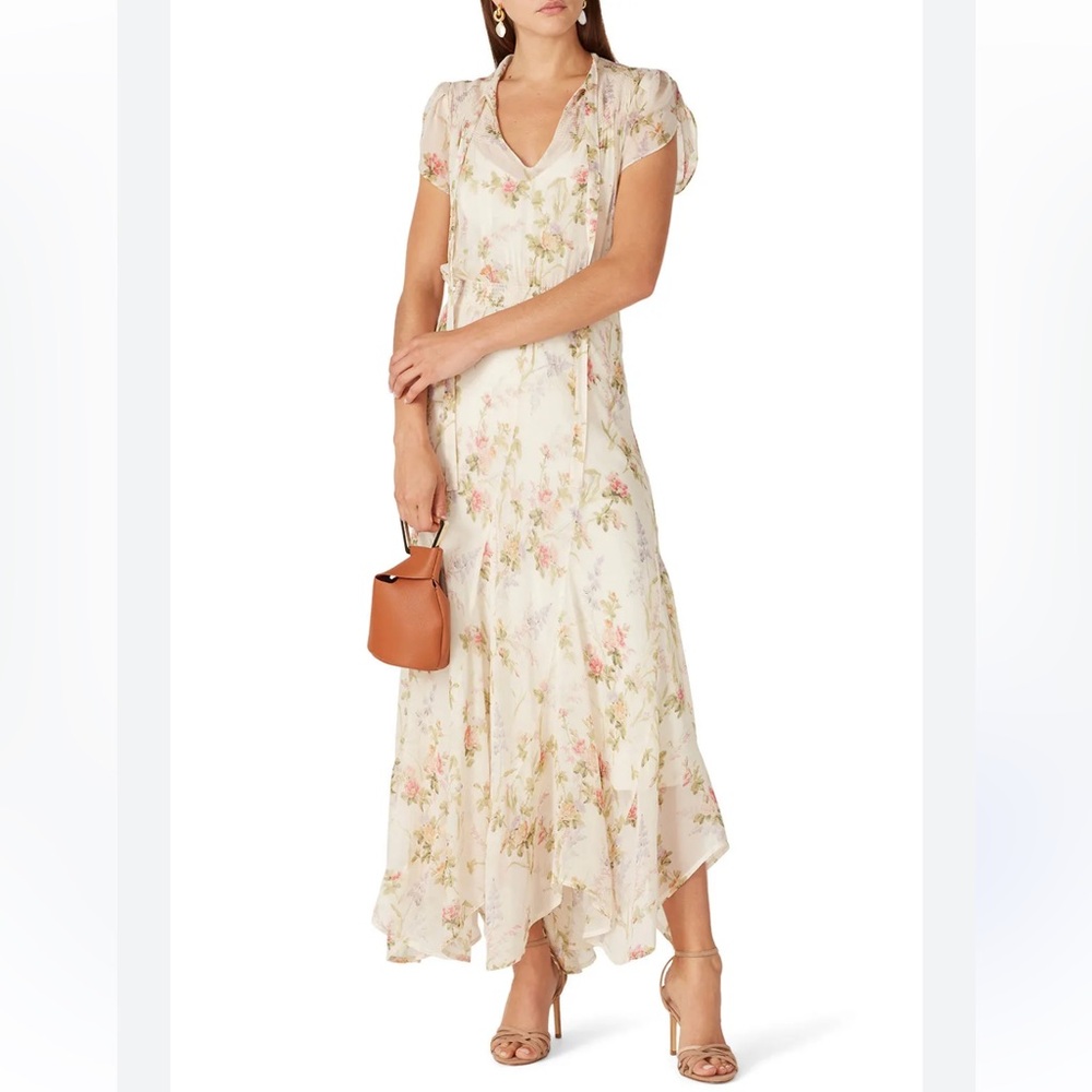 Polo by Ralph Lauren Floral Maxi Dress in Cream
